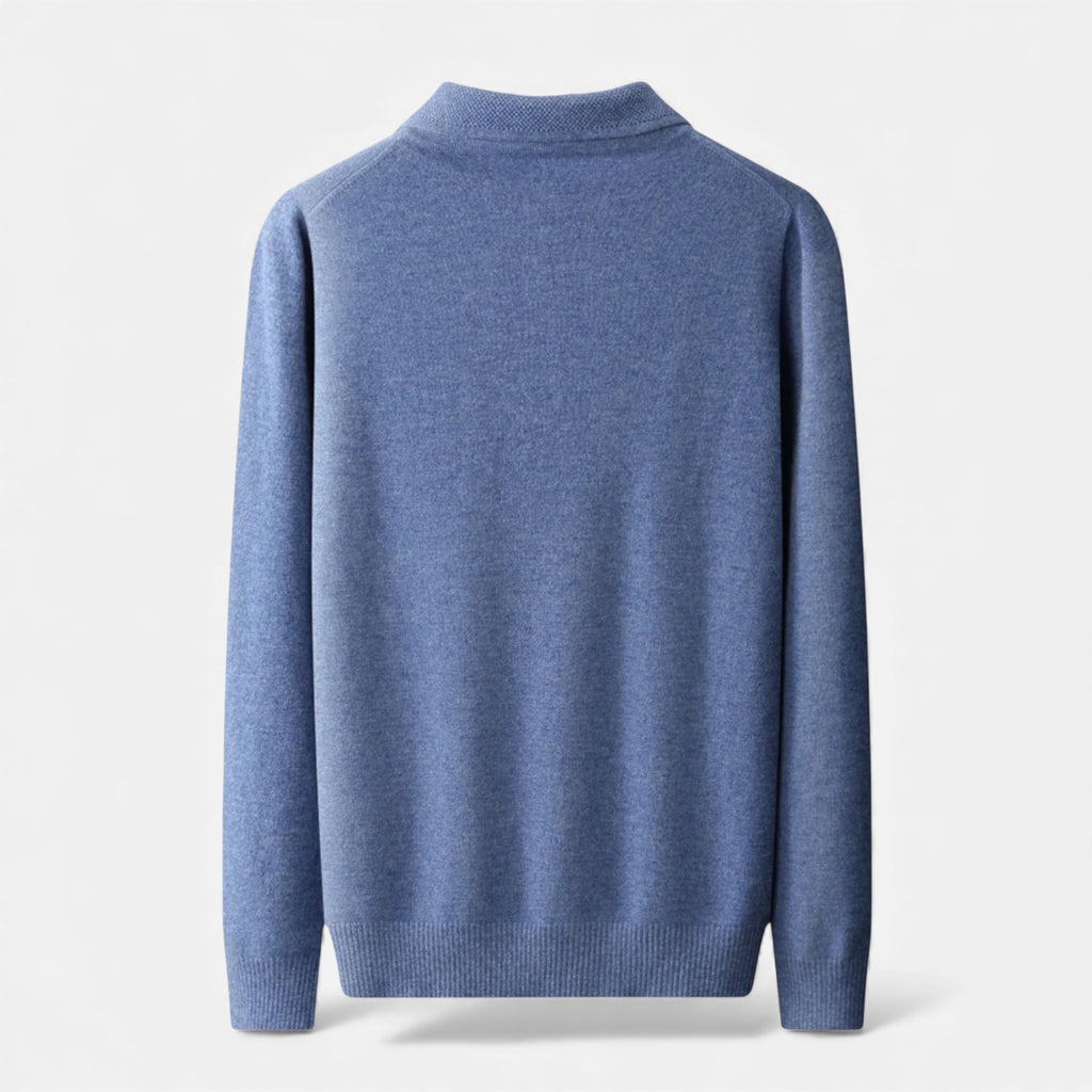 Old Cavendish | Men’s Merino Polo Sweater — Ivy League Knit