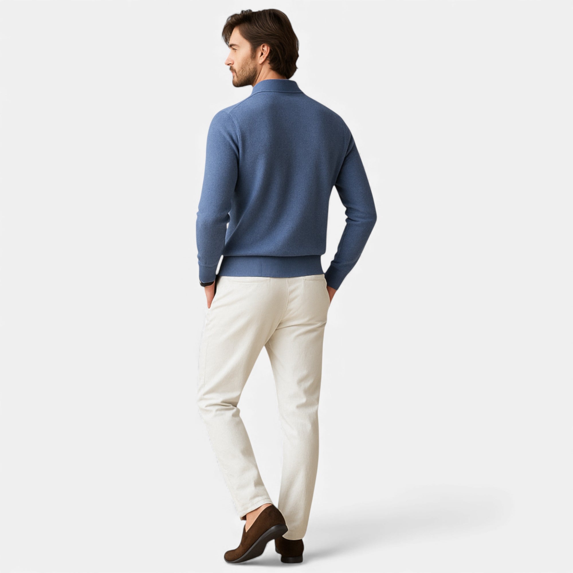 Old Cavendish | Men’s Merino Polo Sweater — Ivy League Knit