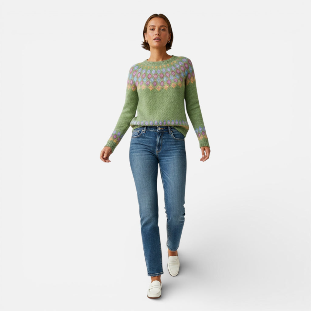 Old Cavendish | Women’s Wool Knit Jumper — Classic Pattern