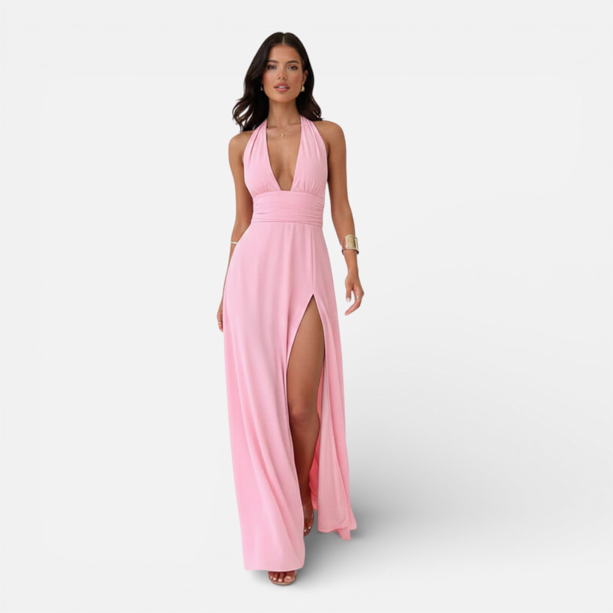 Old Cavendish | Women’s Halter Stretch Maxi Dress