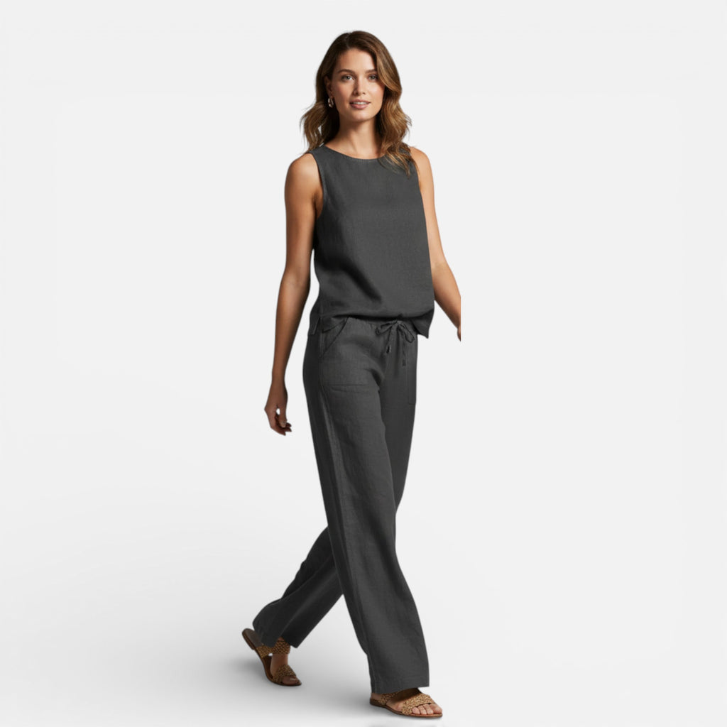 Old Cavendish | Women’s Linen Trousers — Riviera Ease