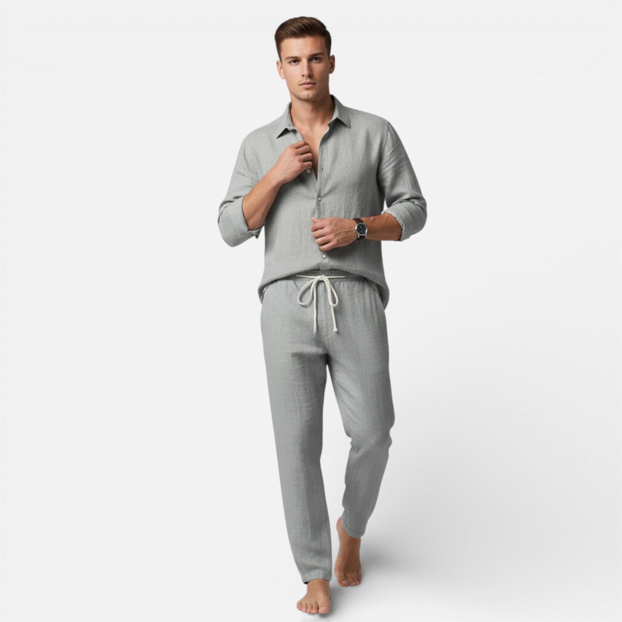 Old Cavendish | Men’s Relaxed Linen Trousers – Timeless Breeze