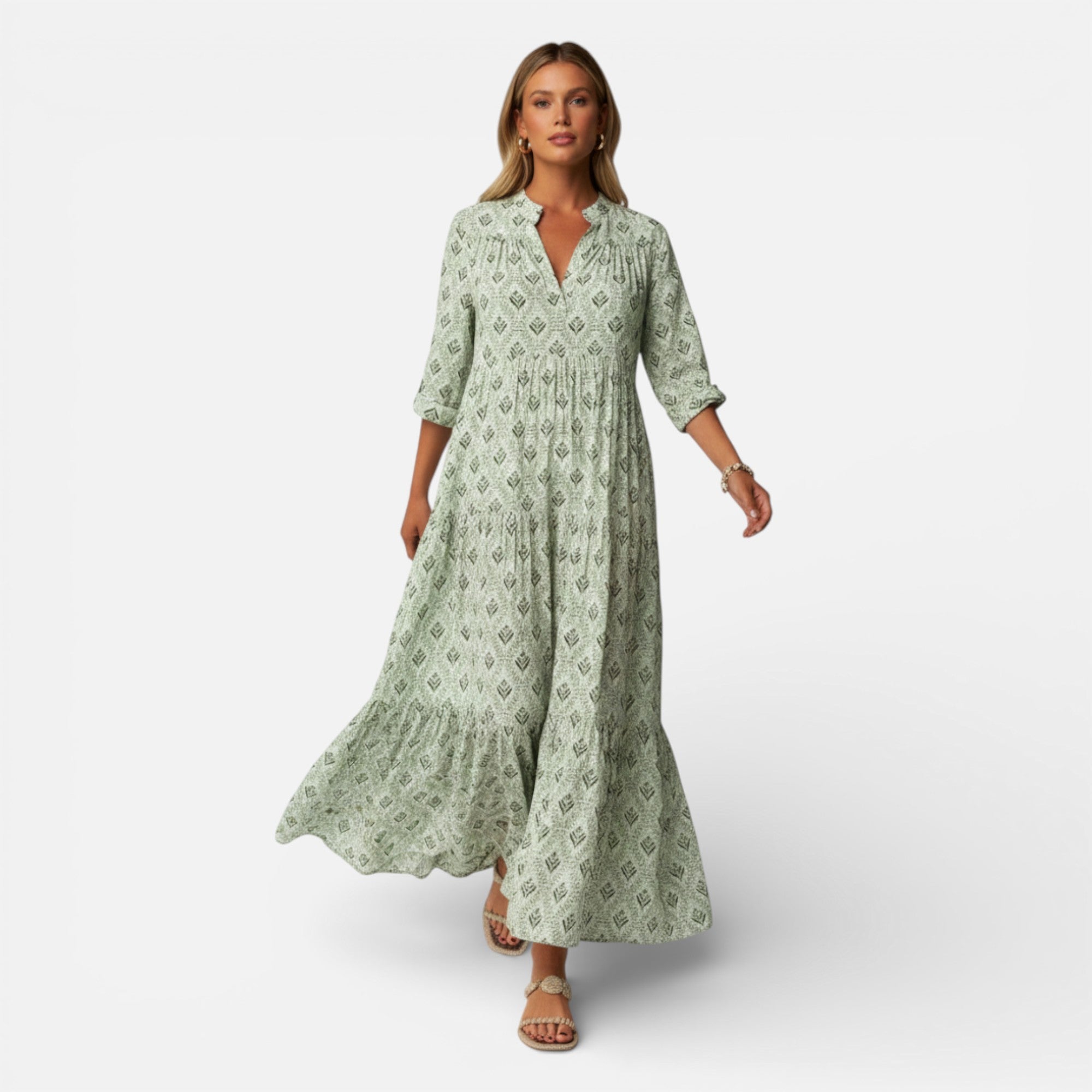 Old Cavendish | Women’s Vintage Print Maxi Dress