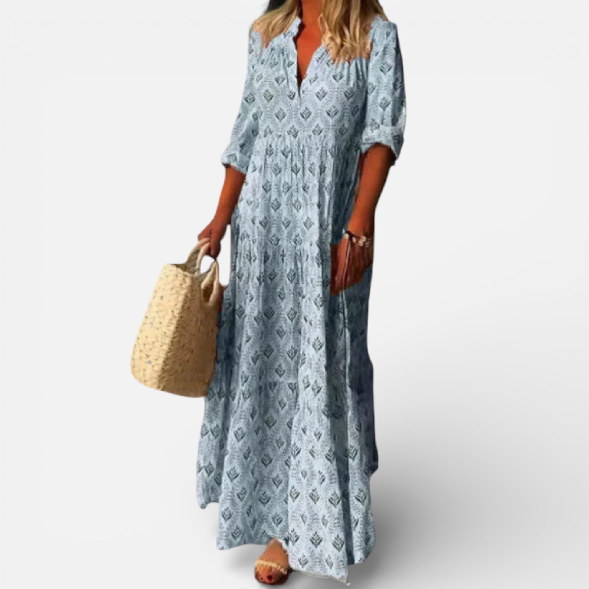 Old Cavendish | Women’s Vintage Print Maxi Dress