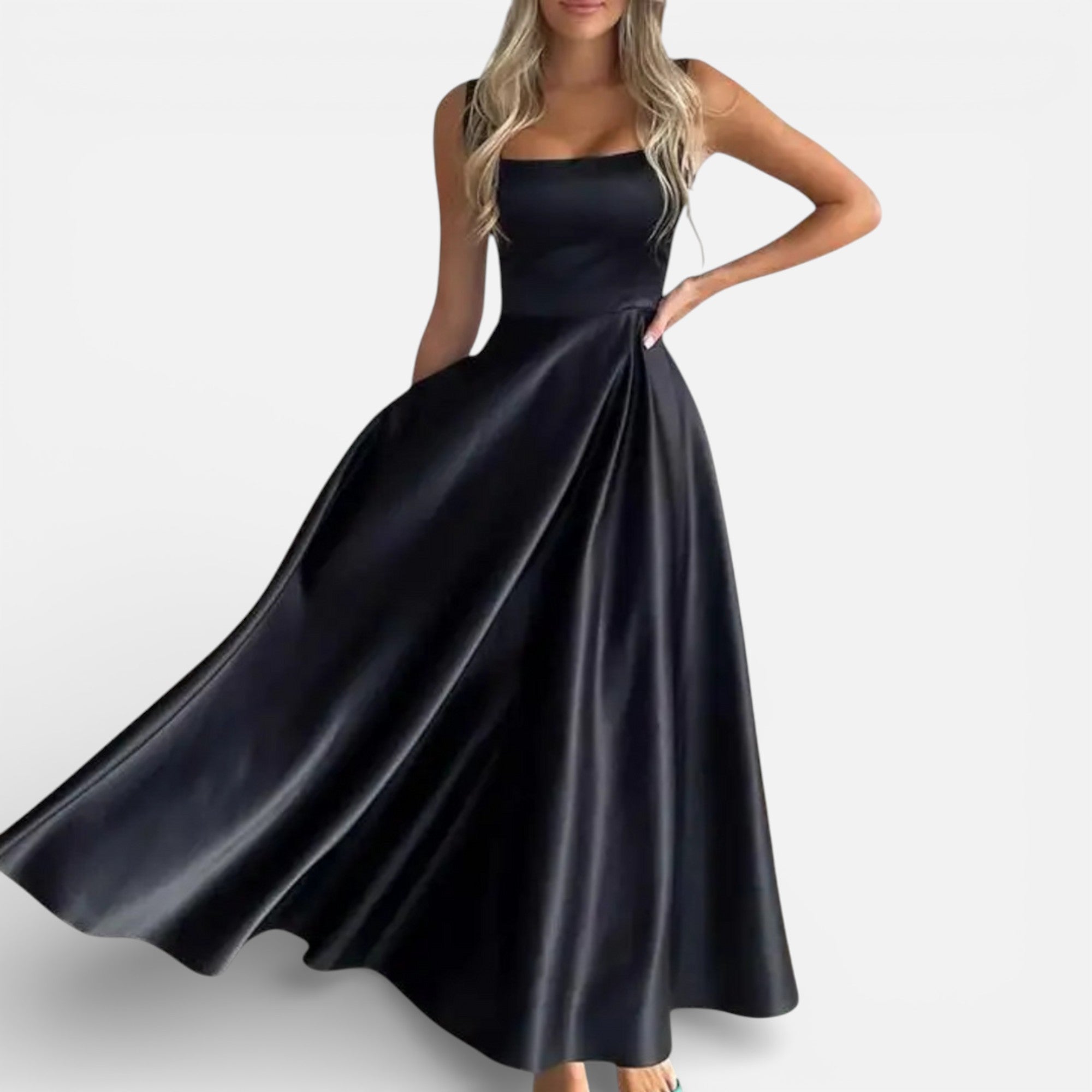 Old Cavendish | Women’s Square‑Neck A‑Line Midi Dress