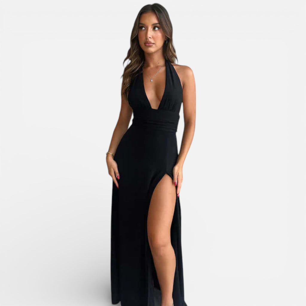 Old Cavendish | Women’s Halter Stretch Maxi Dress