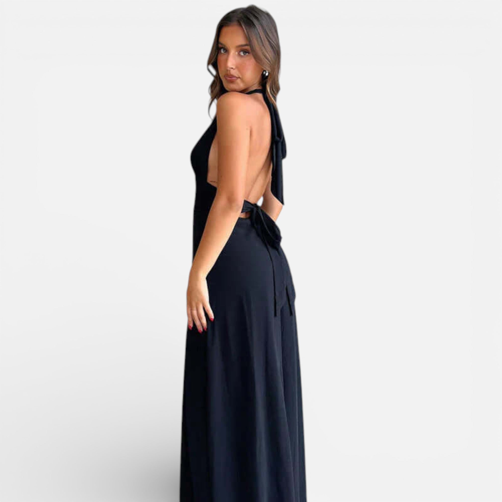 Old Cavendish | Women’s Halter Stretch Maxi Dress
