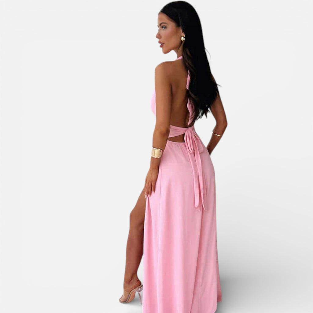Old Cavendish | Women’s Halter Stretch Maxi Dress