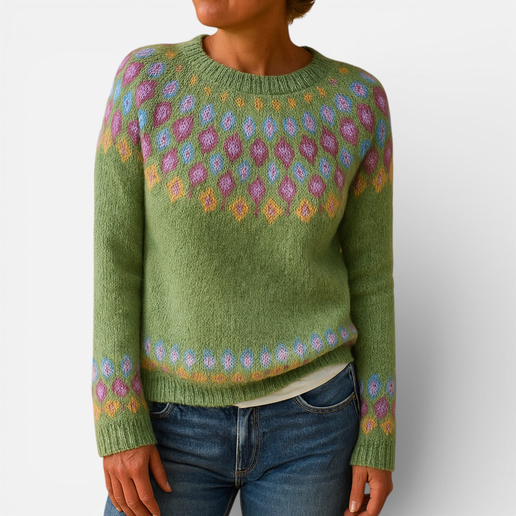 Old Cavendish | Women’s Wool Knit Jumper — Classic Pattern