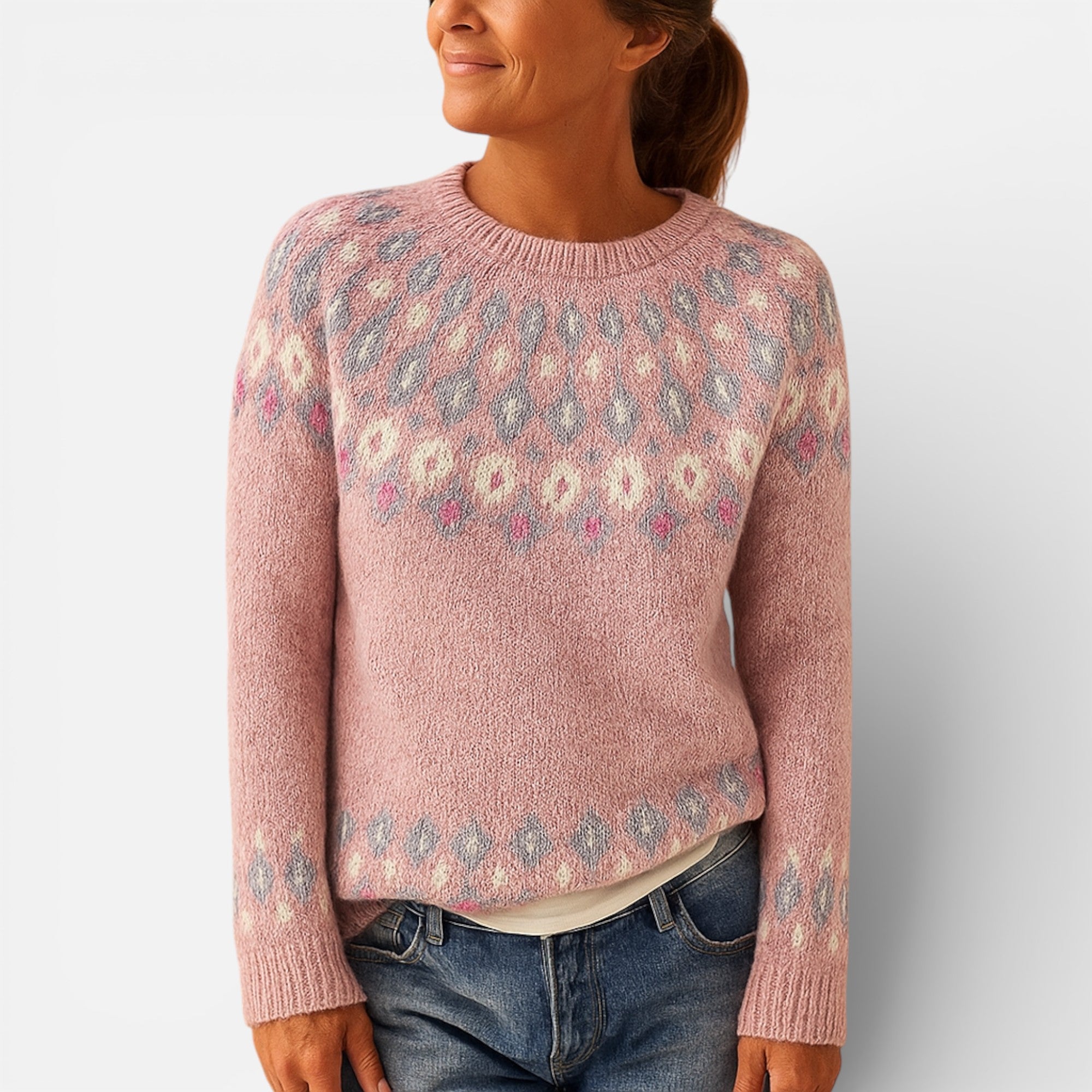 Old Cavendish | Women’s Wool Knit Jumper — Classic Pattern