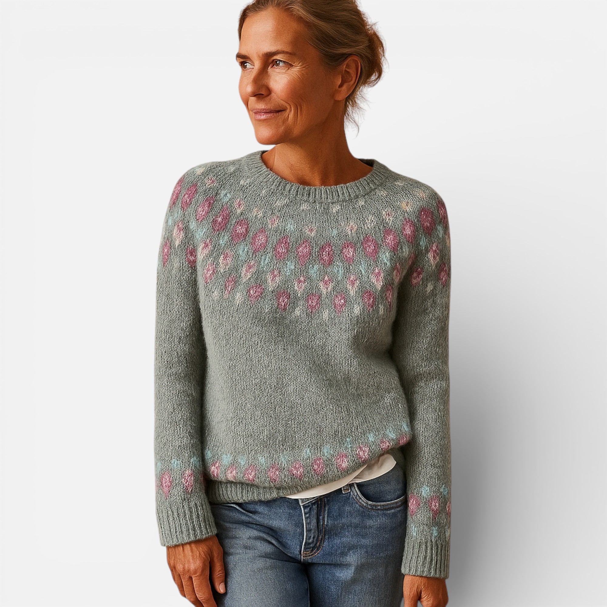 Old Cavendish | Women’s Wool Knit Jumper — Classic Pattern